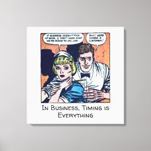  Diner Scene uit de jaren 50 Horror Comics Canvas Afdruk