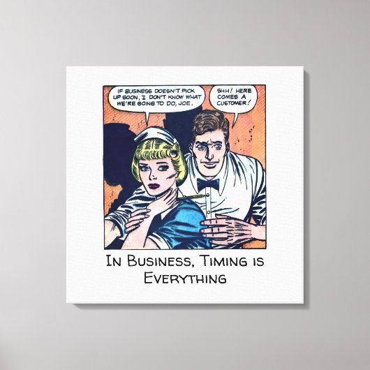  Diner Scene uit de jaren 50 Horror Comics Canvas Afdruk (Voorkant)