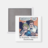  Diner Scene uit de jaren 50 Horror Comics Magneet (Voorkant / Achterkant)