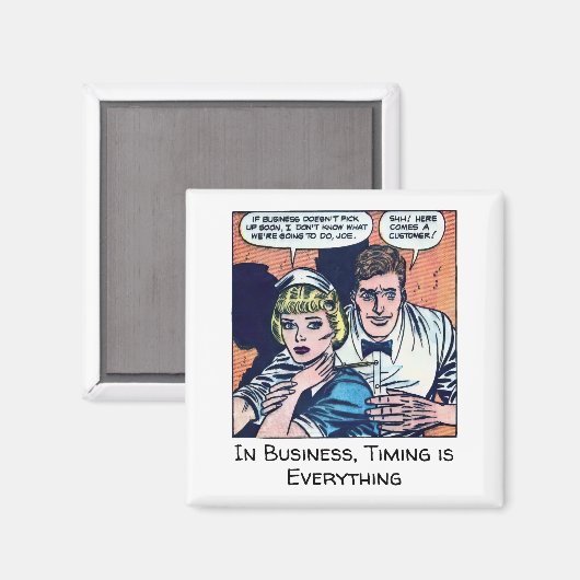  Diner Scene uit de jaren 50 Horror Comics Magneet (Voorkant / Achterkant)