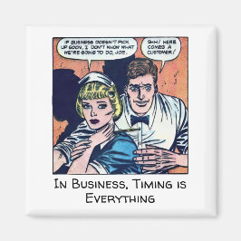 Diner Scene uit de jaren 50 Horror Comics Magneet