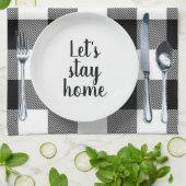 Diner setting op Buffalo Plaid Theedoek (Gevouwen)