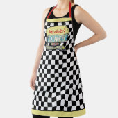 Diner Sign Retro 50s, middeleeuwse moderne zwarte  Schort (Insitu)