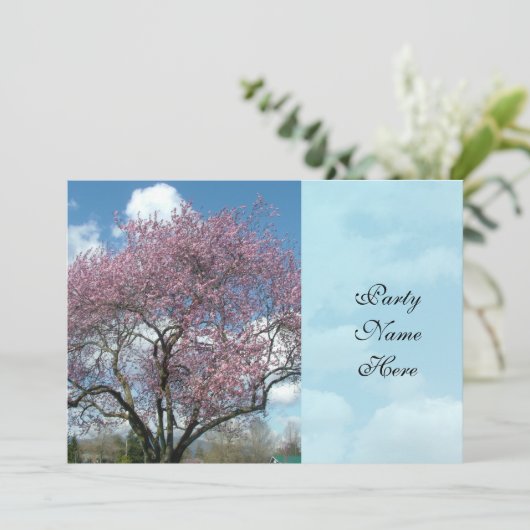 diner Spring cherry blossomeboom Kaart (Staand voorkant)