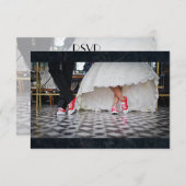 Diner stijl bruiloft paar RSVP (Voorkant / Achterkant)