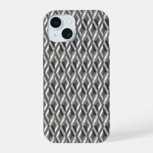 Diner Stijl Chrome Harlekijn Patroon iPhone 15 Case