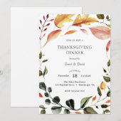 diner Thanksgiving Kaart (Voorkant / Achterkant)