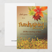 diner Thanksgiving Kaart (Voorkant / Achterkant)