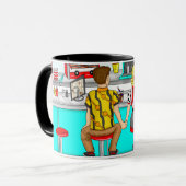 Diner uit 1950 | Handen voor paren Mok (Voorkant links)