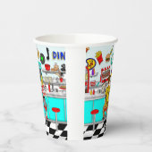 Diner uit 1950 | Handen voor paren Papieren Bekers (Links)