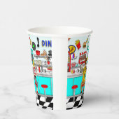 Diner uit 1950 | Handen voor paren Papieren Bekers (Rechts)