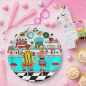 Diner uit 1950 | Handen voor paren Papieren Bordje (Feest)