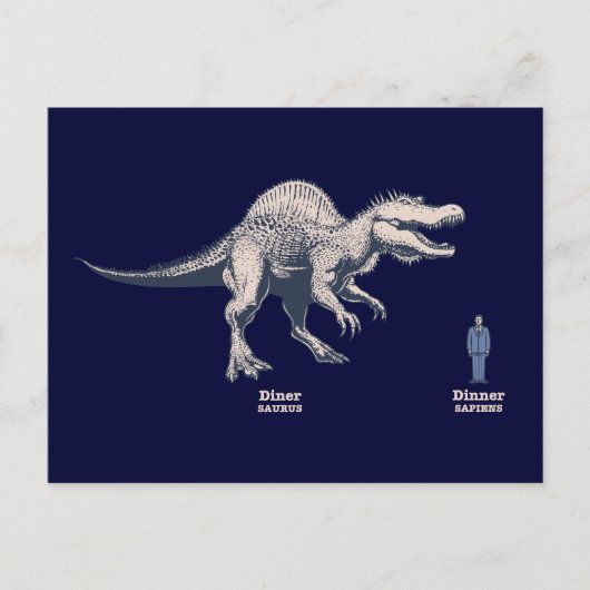 Diner v. Dinner Briefkaart (Voorkant)