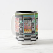  Diner van automaat Tweekleurige Koffiemok (Voorkant links)