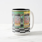  Diner van automaat Tweekleurige Koffiemok (Voorkant rechts)