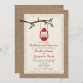 Diner van de Camping van de Lantaarn van de Burlap Kaart (Voorkant / Achterkant)