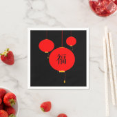 diner van het Chinese lantaarnsymbool geluk Servet (Insitu)
