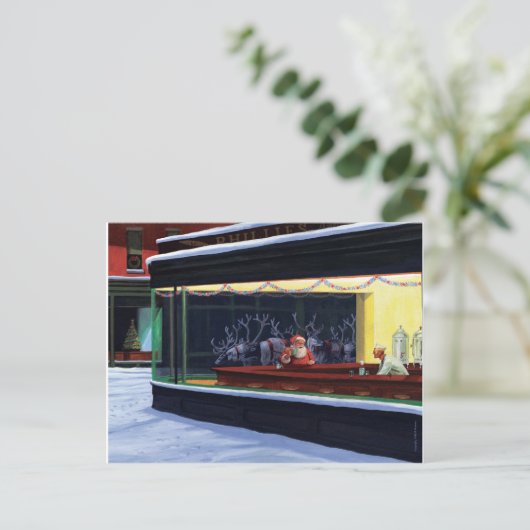 Diner van Kerstmis Briefkaart (Staand voorkant)