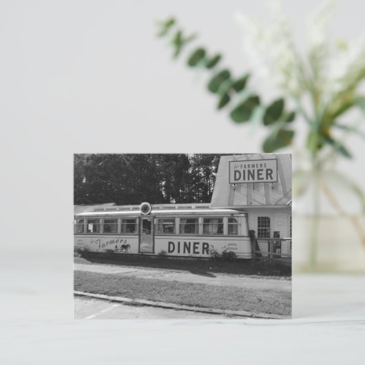 Diner Vermont Black & White - Briefkaart (Staand voorkant)