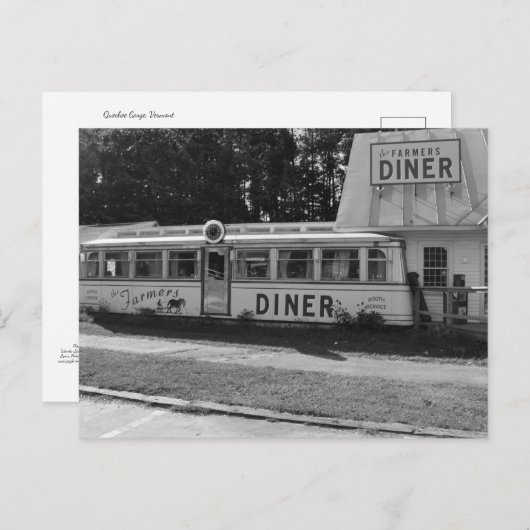 Diner Vermont Black & White - Briefkaart (Voorkant / Achterkant)
