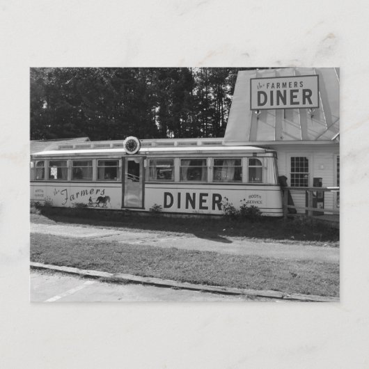 Diner Vermont Black & White - Briefkaart (Voorkant)