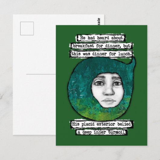 diner voor Briefkaart met lunch (Voorkant / Achterkant)