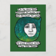 diner voor Briefkaart met lunch