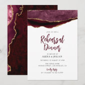 diner voor de heroefening van burgundy en goud kaart (Voorkant / Achterkant)