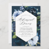 diner voor de marineserie en de lichtblauwe bloeme kaart (Voorkant)