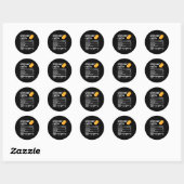 Dinerbroodjes Voedingswaarde Feiten Kleding Grappi Ronde Sticker (Vel)