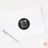 Dinerbroodjes Voedingswaarde Feiten Kleding Grappi Ronde Sticker (Envelop)
