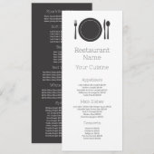 Dinerdecoratie, Restaurant Slimline Menu (Voorkant / Achterkant)