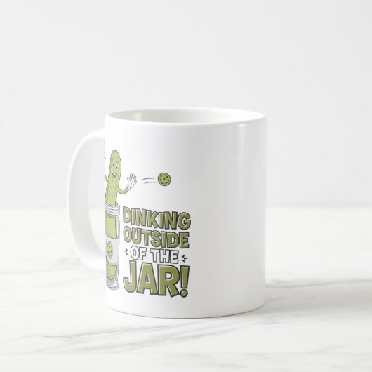 Dineren buiten de pot! 🥒🏓 Pickleball Pickle Ca Koffiemok (Voorkant links)