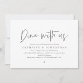 Dineren met ons, bruiloft repetitie diner kaart (Voorkant)