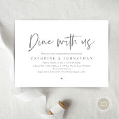 Dineren met ons, bruiloft repetitie diner kaart