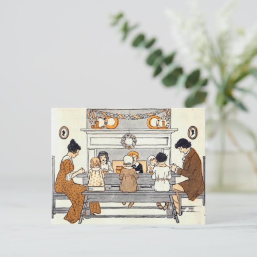 dinergebed briefkaart (Staand voorkant)