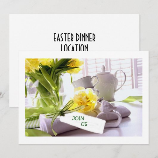 DINERINVITATIE (ELK VOORKOMEN!) KAART (Voorkant / Achterkant)