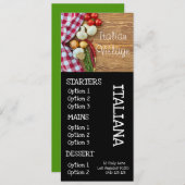 dinermenu pizza in het Italiaanse restaurant Menu (Voorkant / Achterkant)