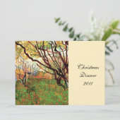 Dinerparty, boomgaard in bloei Vincent van Gogh Kaart (Staand voorkant)