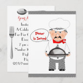 Dinerparty Pretchef Informeel Kaart (Voorkant / Achterkant)