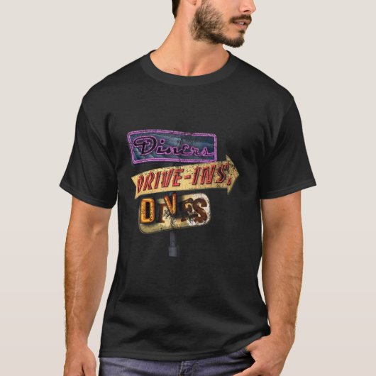 Diners rijden ins en duiken t-shirt (Voorkant)