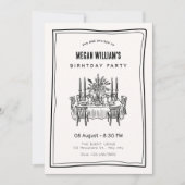 Dinertafel verjaardag kaart (Voorkant)