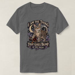 Ding dat 's Nachts Klettert Halloween Kat T-shirt