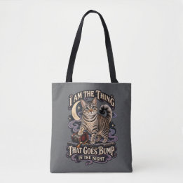 Ding dat 's Nachts Klinkt Halloween Kat Tote Bag