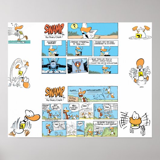 Ding Duck Aviation Comic Poster (Voorkant)