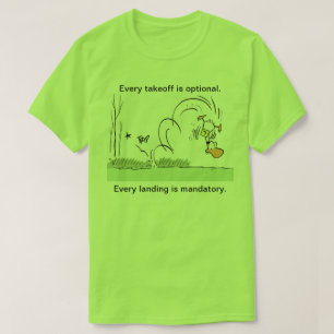 Ding Duck Aviation Humor Mannen Shirt