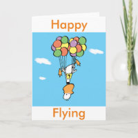 Ding Duck Balloon Cartoon Wenskaart