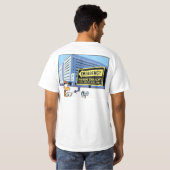 Ding Duck Cycling Crash Cartoon T-Shirt (Achterkant volledig)