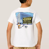 Ding Duck Funny Bi-Plane Cartoon T-shirt (Achterkant)