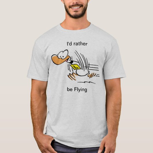 Ding Duck Funny Flying Shirt (Voorkant)
